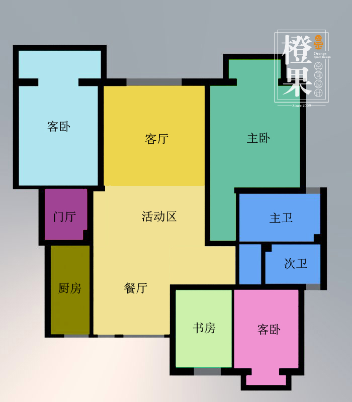 【橙果设计】羊山湖花园 e2,f2,a2,b2户型解析 更新ing