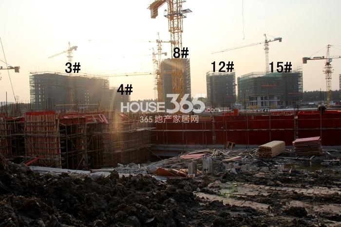 融创河滨之城西区3、4、8、12、15号楼施工进程图（2015.3）