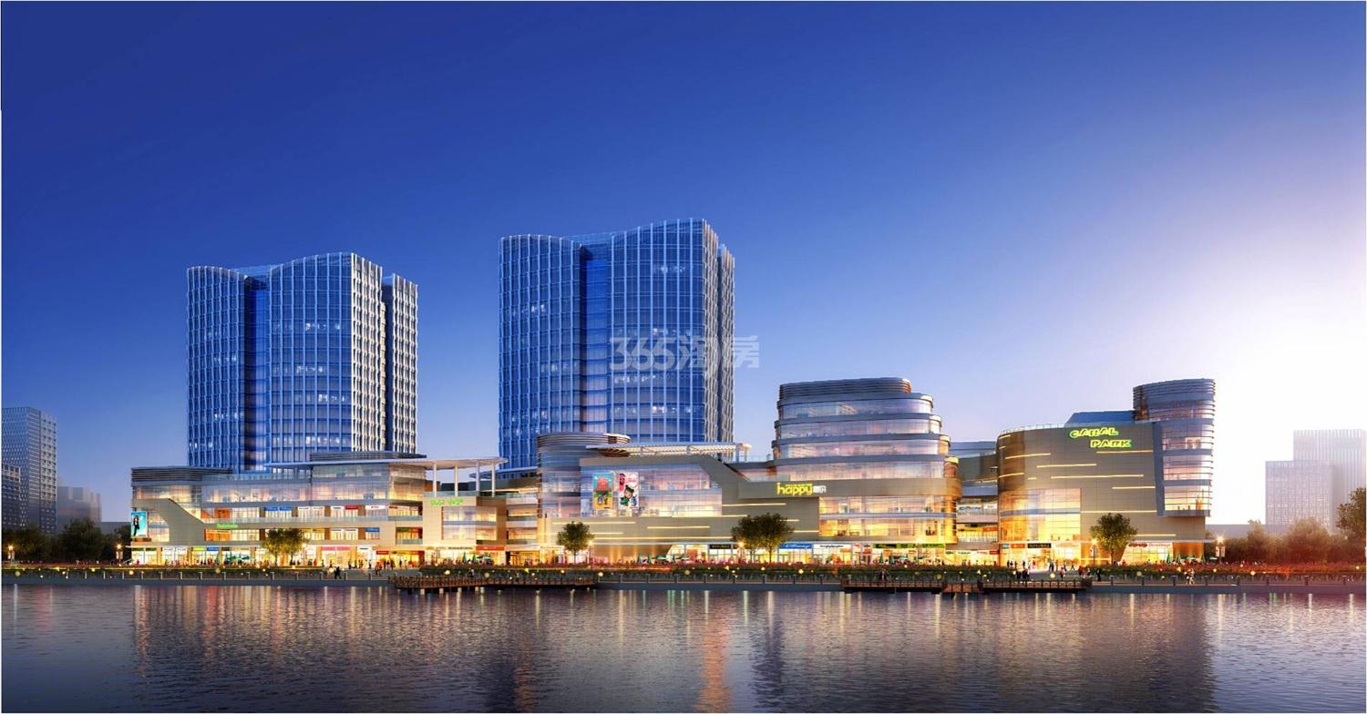 中童巴比尼项目沿河夜景效果图