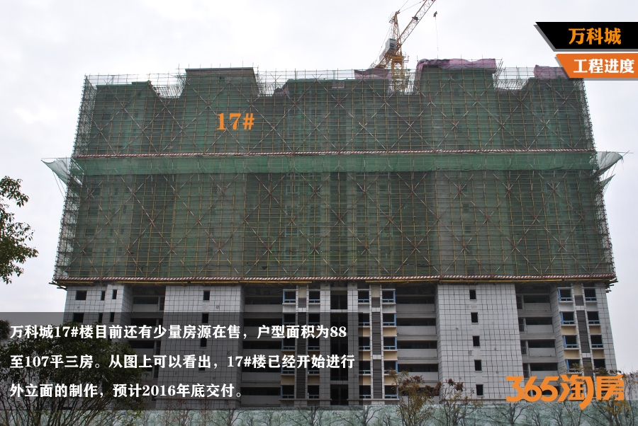 万科城17#楼工程进度（2015.12摄 ）