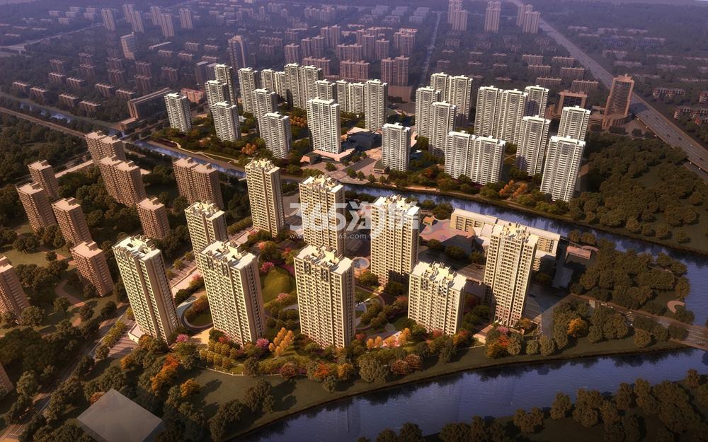 万科北宸之光拱宸鸟瞰图
