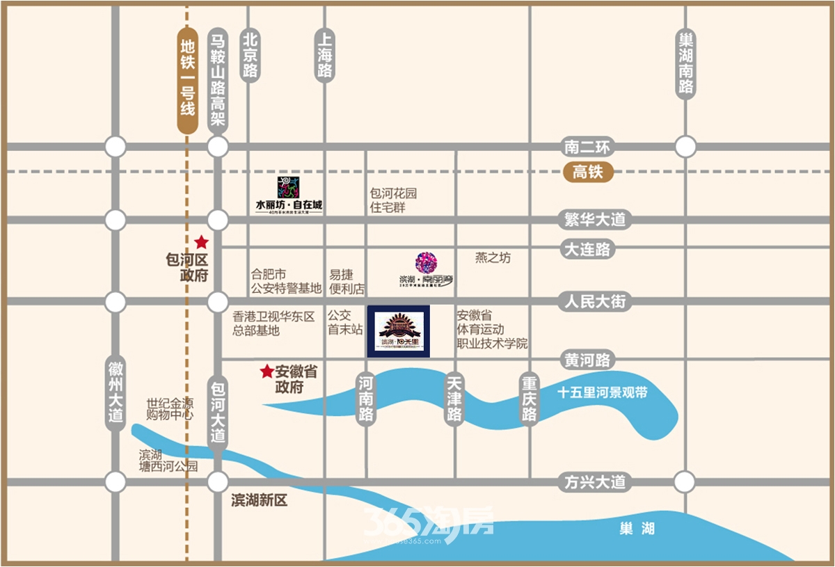 滨湖阳光里交通图