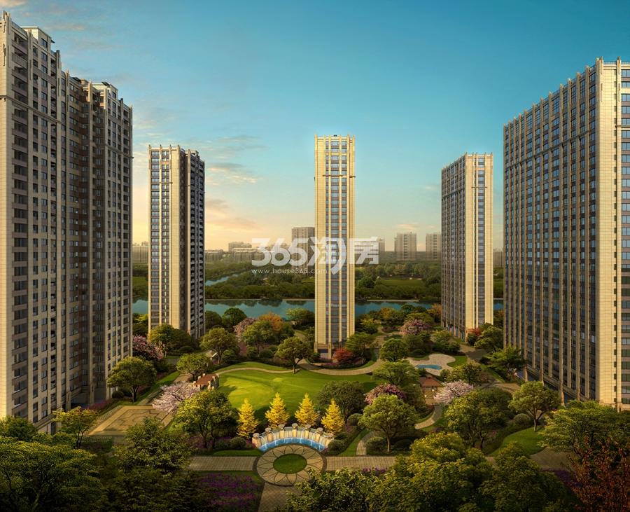 御湖公馆景观效果图