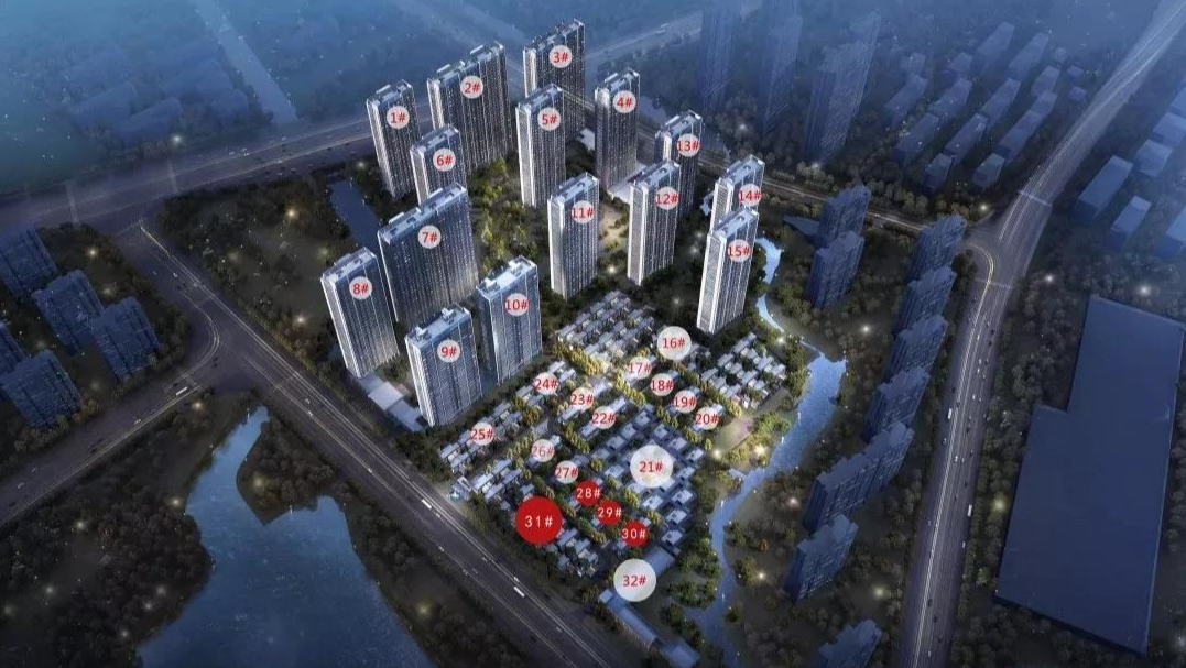 金地滨江万科悦虹湾鸟瞰图