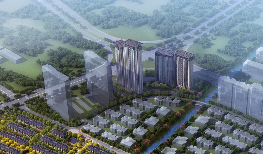 金科蠡湖项目D地块鸟瞰图