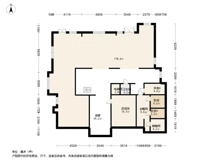 润泽御府D01五室户型图
